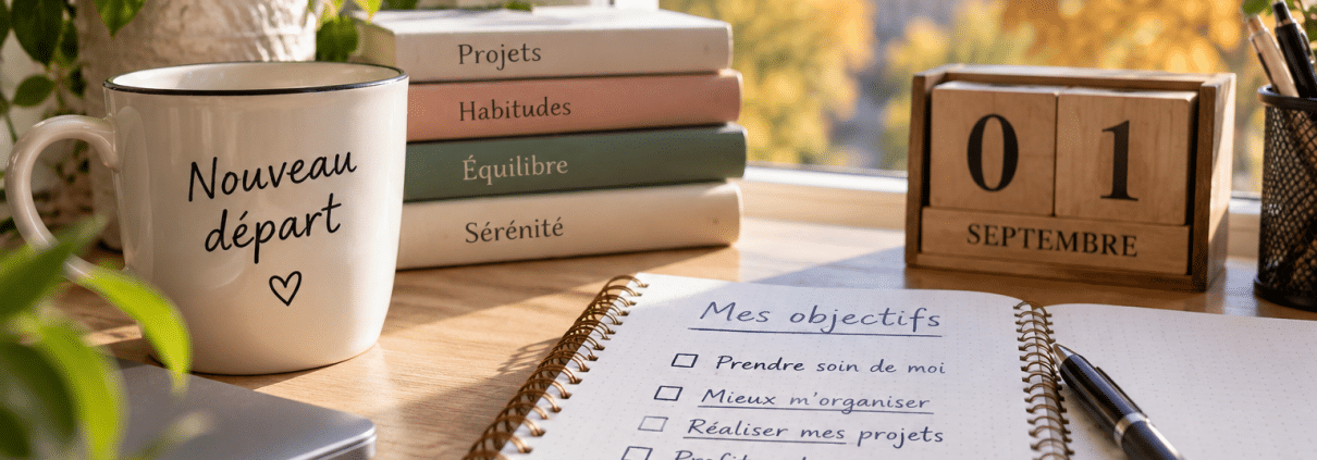 Nouveau départ en septembre avec carnet d’objectifs et nouvelles habitudes