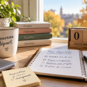 Nouveau départ en septembre avec carnet d’objectifs et nouvelles habitudes